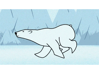 Run Bear, Run! after effects animation bear design graphic ice illustration motion graphics polar bear running shape layers usko creative