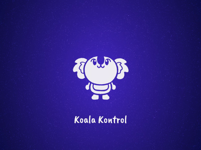 Koala Kontrol 2d after affects animal animation cute design flying fun gif illustration intro koala logo motion graphics purple sound youtube channel