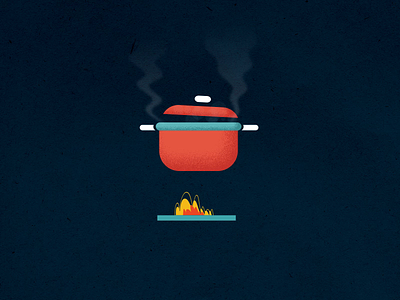 Pro Home Cooking 2d after affects animation blue brand identity cooking design fire font gif icon illustration logo motion graphics orange pan texture typography vector vegetables