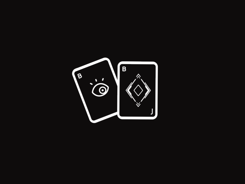 Black Jack 2d after affects animation black cards cards design design eye game gif logo typography vector