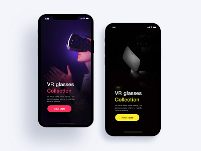 VR app vstarting page