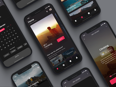 VR Uikit app black design tourism ui ui design uikit ux vr