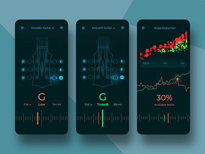 Guitar Tuner app concept | Sound Editing Application