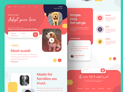 Pet Adoption Website Design - Figma By Joydeep Chatterjee On Dribbble