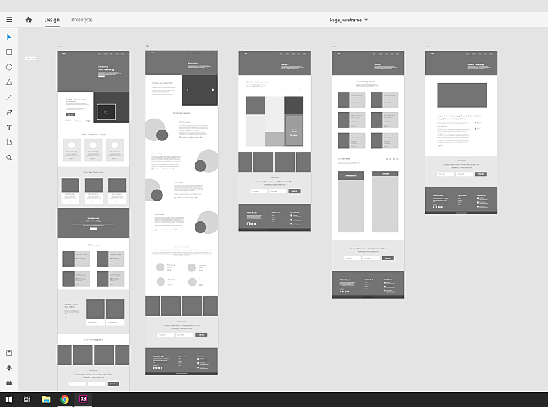 wireframe adobe xd