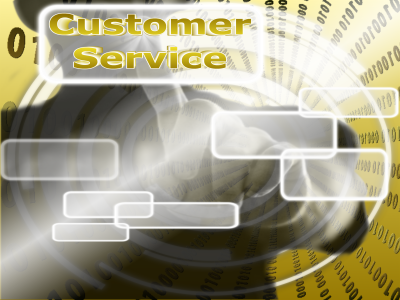 Customer Service Button Gold