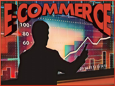 Ecommerce Graph Point Chart Red browsing buying electronic commerce exchange industry purchasing retail selling spending trade traffic