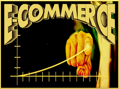 Ecommerce Graph Point Chart Gold browsing buying electronic commerce exchange industry purchasing retail selling spending trade traffic