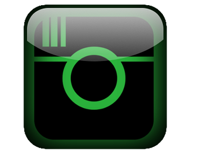 Instagram Button Green announcement gleam gloss like media popular public publish shine social