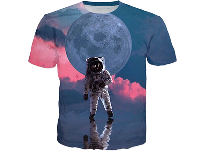 Out of this World all over print astronaut space tshirt