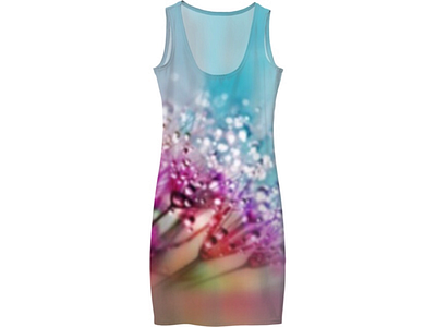 Pretty pink flower tank dress colorful dress flower flowers pink pretty womens