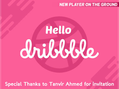 Hello Dribbble ! dribbble flyer designer hello hi invitation invite new player