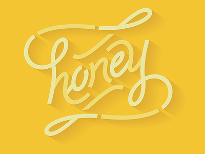 Honey Lettering branding design gradient hand drawn hand lettering illustration illustrator lettering logo type typography vector