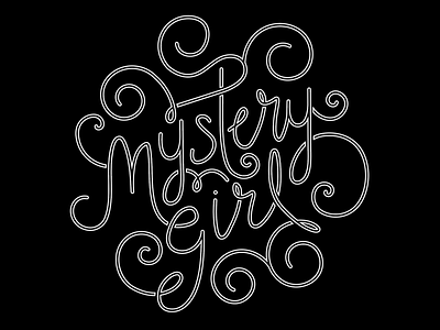 Mystery Girl Lettering branding design hand lettering illustraton illustrator lettering logo type typography vector