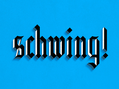 Schwing! Wayne's World Blackletter blackletter branding gothic hand drawn icon illustration lettering palette type typography