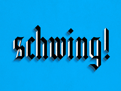 Schwing! Wayne's World Blackletter