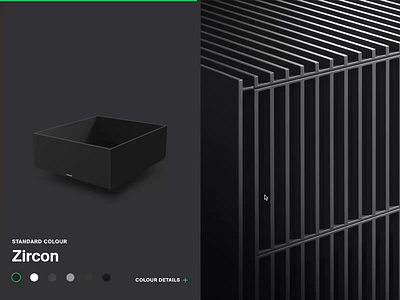 Product Colour Slider / GRASS animation clean colour digital drawer experience interaction product slider webflow website
