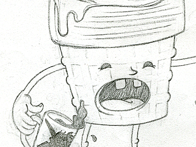Mr. Frostee frostee ice cream illustration sketch