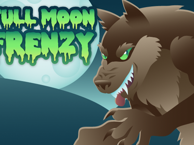 FULL MOON FRENZY halloween horror monster moon werewolf wolf