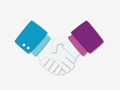 Handshake handshake icon paper