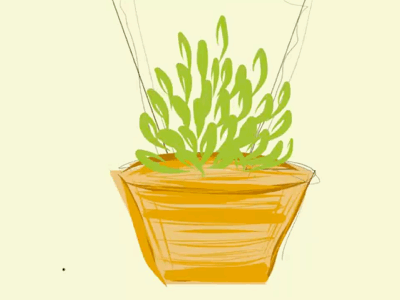 Flower pot flower flower clipart flower pot green hanging illustraion image pink plant vector yellow