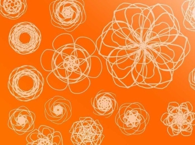 orange design flower green illustraion illustration image vector yellow