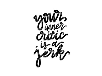 Inner Critic design handlettering procreate typography