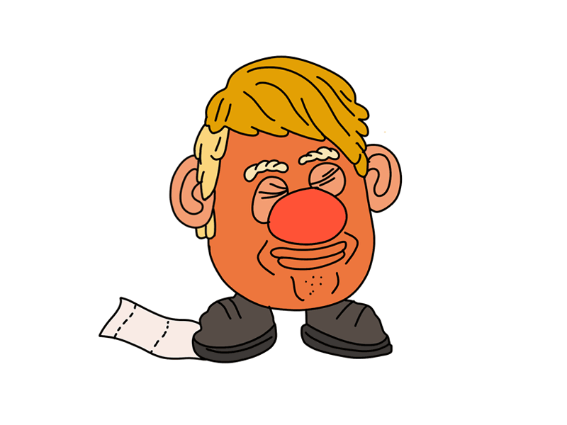 Mr. Potato-Trump cartoon design gif illustration procreate trump