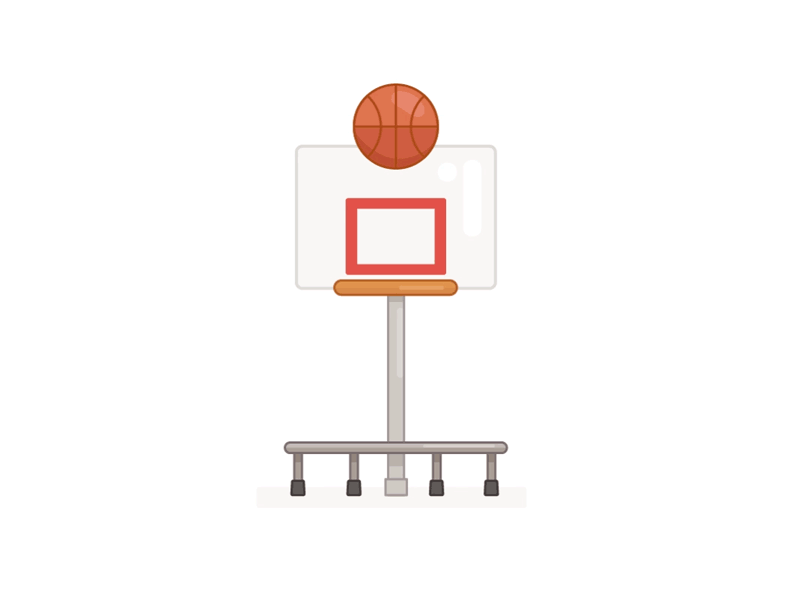 Constant Dribble adobe aftereffects animation ballin basketball dribbble flat fun gif illustration illustrator loop toys video