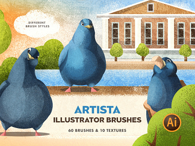 Artista Brushes for Illustrator adobe artistic brush brushes character draw drawing grunge hatch hatching illustration illustrator noise paint painting shading sketch spray texture vector