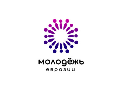 Youth of Eurasia branding flat font identity letters logo logotype simple youth