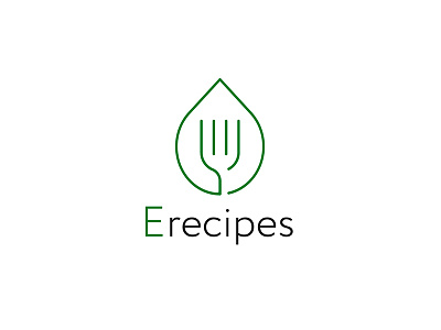 Erecipes logo branding eco food logo logotype