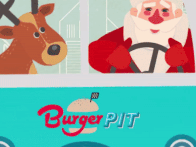 Santa on The Road animation animation after effects santa