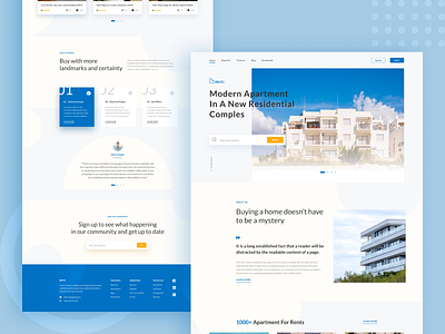 Real State Landing Page agency design home landing page real state website