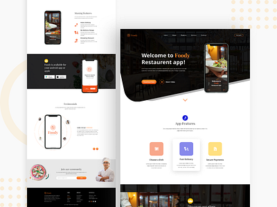 Restaurant App Landing Page