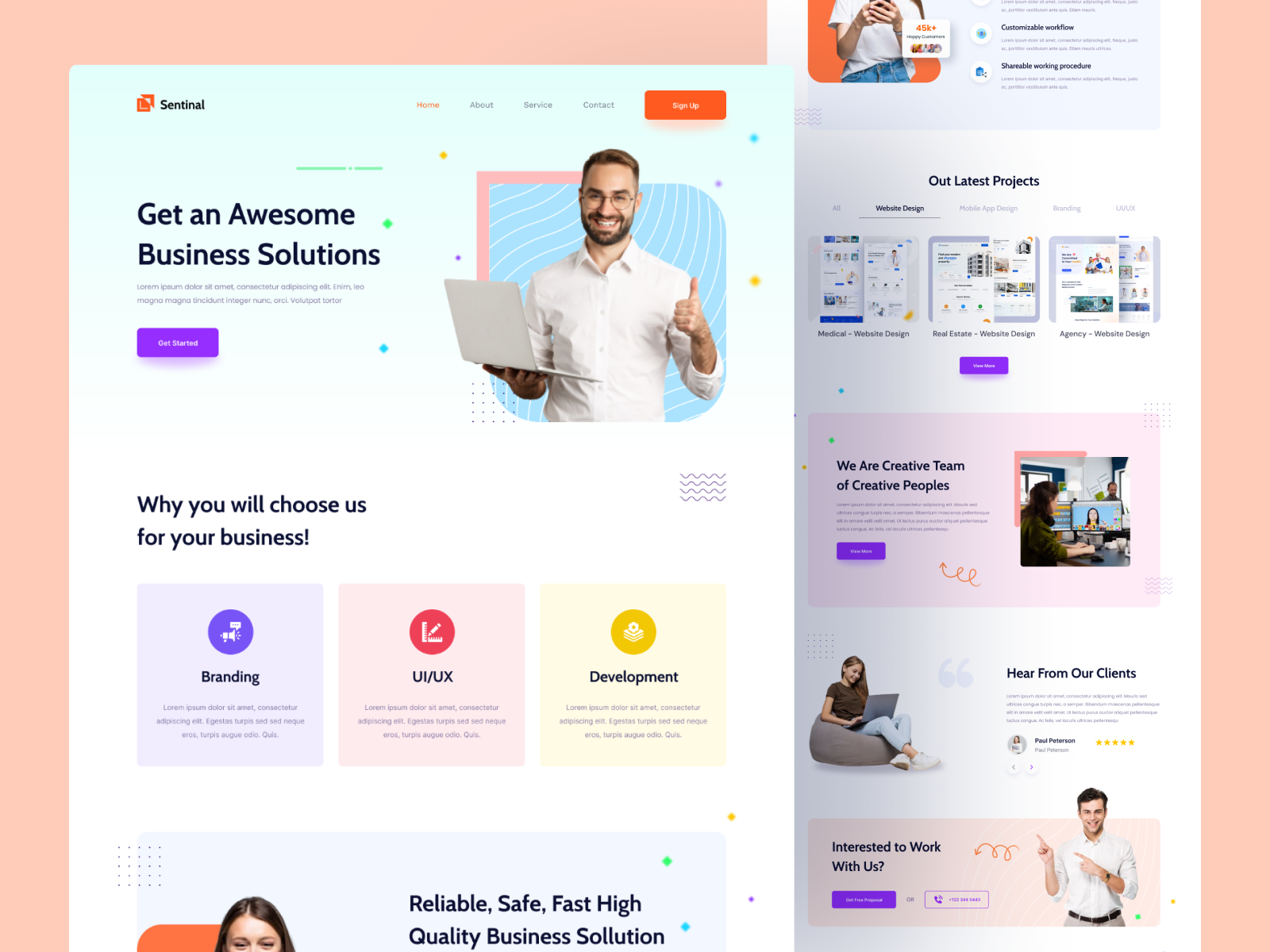 Digital Agency Landing Page by MD Sabbir on Dribbble