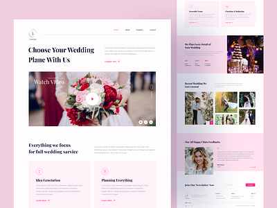 Ceremony landing page