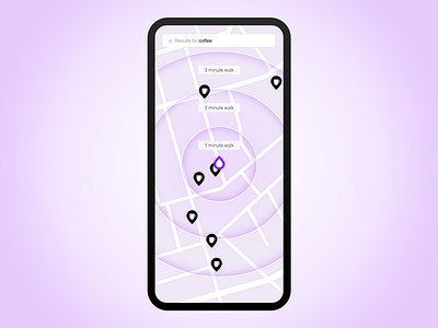 Location Tracker #dailyui 020 020 dailyui location map mobile purple ui