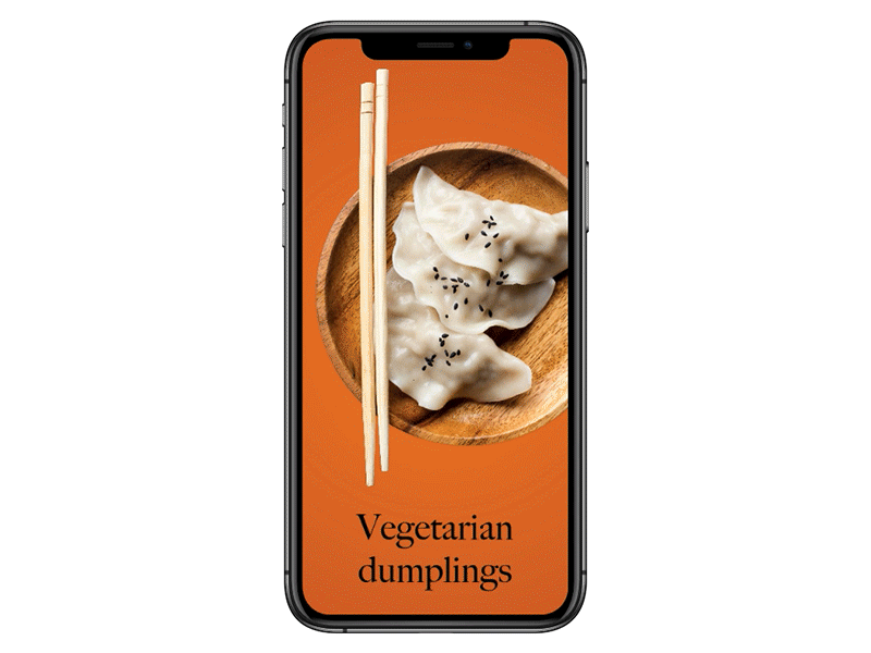 Recipe #dailyui 040 040 dailyui dumplings mobile orange recipe ui