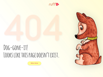 Doggie 404 Page – Daily UI 008