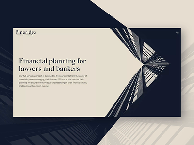 Pineridge Financial Fullscreen Navigation Menu animation menu navigation ui