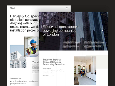 H&Co Website animation architecture buildings clean electrical minimal ui video web design