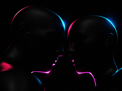 Together 3d 3d art 3d artist blender blender 3d blender3d blender3dart blendercycles blue cold dark love man red relationship relationships render rendered warm woman