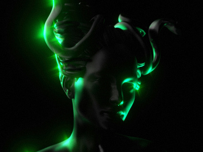 Medusa 3d 3d art 3d artist blender blender 3d blender3d blender3dart blendercycles dark female greek greek god greek mythology green medusa mythological mythology render renders woman