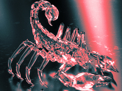 Arachnid 3d 3d art 3d artist art blender blender 3d blender3d blender3dart blendercycles design glass graphic design graphicdesign grunge red scorpio scorpion