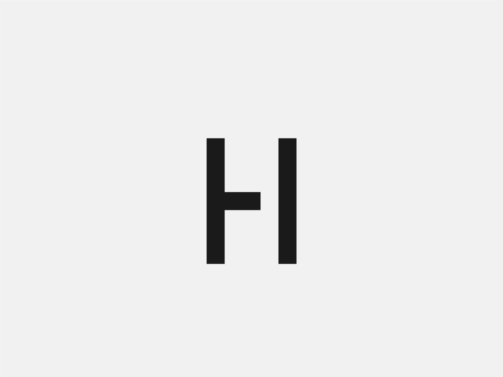 Letter H by Tuomo Korhonen on Dribbble