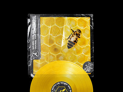 BEE - Vinyl Cover Artwork & Vinyl Record Design 2019 trend album album art album artwork album cover album cover art bee black design graphic design graphicdesign grunge grunge texture plastic see trough vinyl vinyl art vinyl cover vinyl record yellow