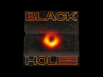 BLACK HOLE - Poster Design 2019 trend black and red black hole blackhole chrome design graphic design graphicdesign grunge grunge texture minimal poster poster a day poster art poster challenge poster design space type typography