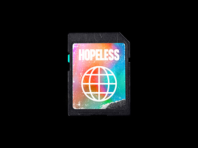 HOPELESS - SD Card Mockup Artwork 2019 trend design globe graphic design graphicdesign grunge grunge texture hopeless minimal mock up mock up mockup mockup design mockup psd mockup template mockups sd card simple type typography