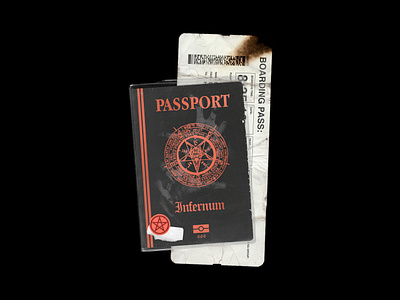 Passport & Boarding Pass Mockup